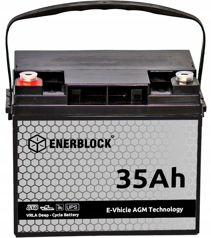 Startbatteri Enerblock AGM-batteri VRLA Deep-Cycle for EV biler │ 35Ah - 12V AGM-Battery – bilde 3