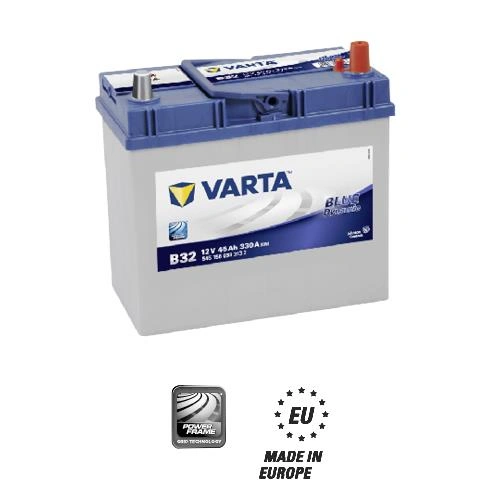 Startbatteri Varta Blue Dynamic B32 │ 12V 45Ah / 330A Lead-acid Battery – bilde 2
