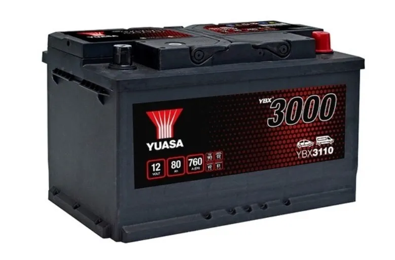 Startbatteri Yuasa Professional │ 12V 80Ah / 760A SMF Car Battery Image 1