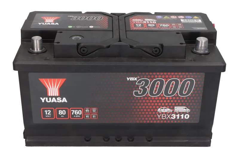 Startbatteri Yuasa Professional │ 12V 80Ah / 760A SMF Car Battery Image 4