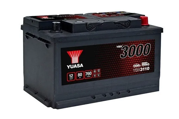 Startbatteri Yuasa Professional │ 12V 80Ah / 760A SMF Car Battery Image 5