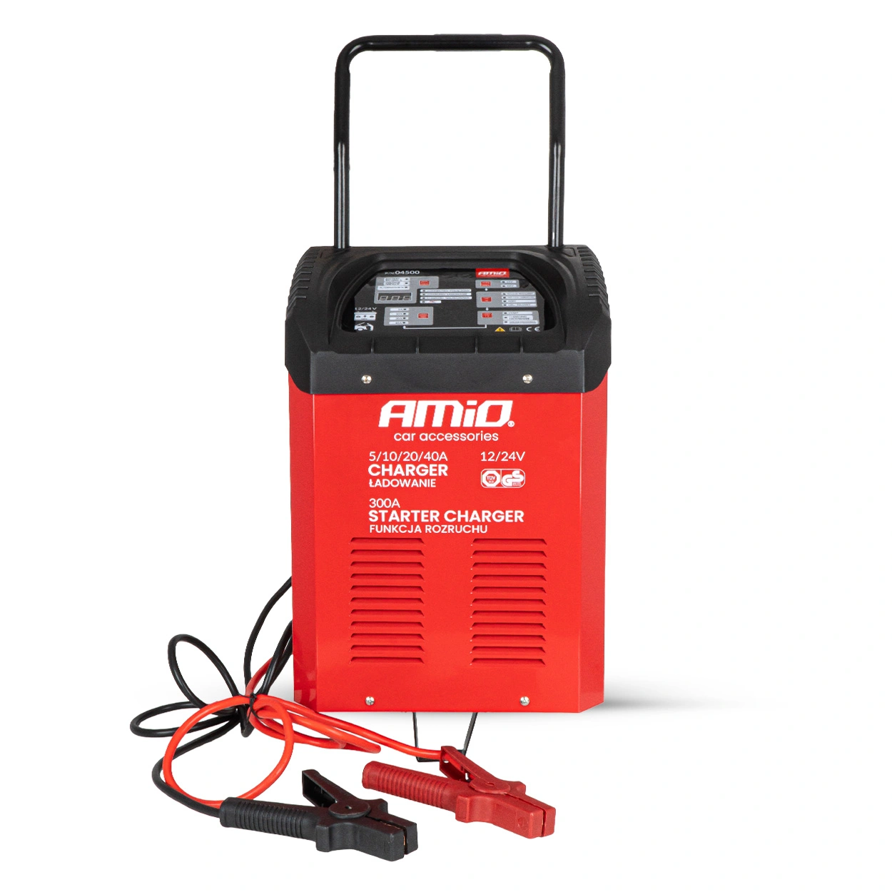 Startbooster og Batterilader AMiO 12V / 24V │ Proff Verkstedlader med Starthjelp 40A / 300A – bilde 6