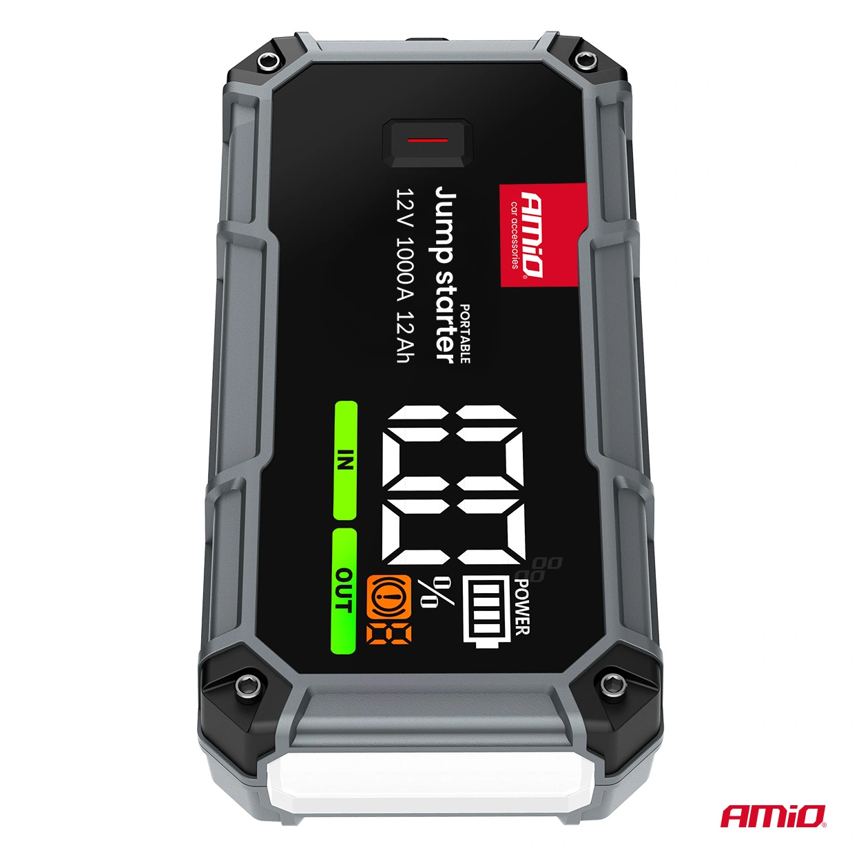 Starthjelp jumpstarter Booster 3 i 1 Amio Pro 12 V │ Startbooster Powerbank Kompresor LED 1000A – bilde 3