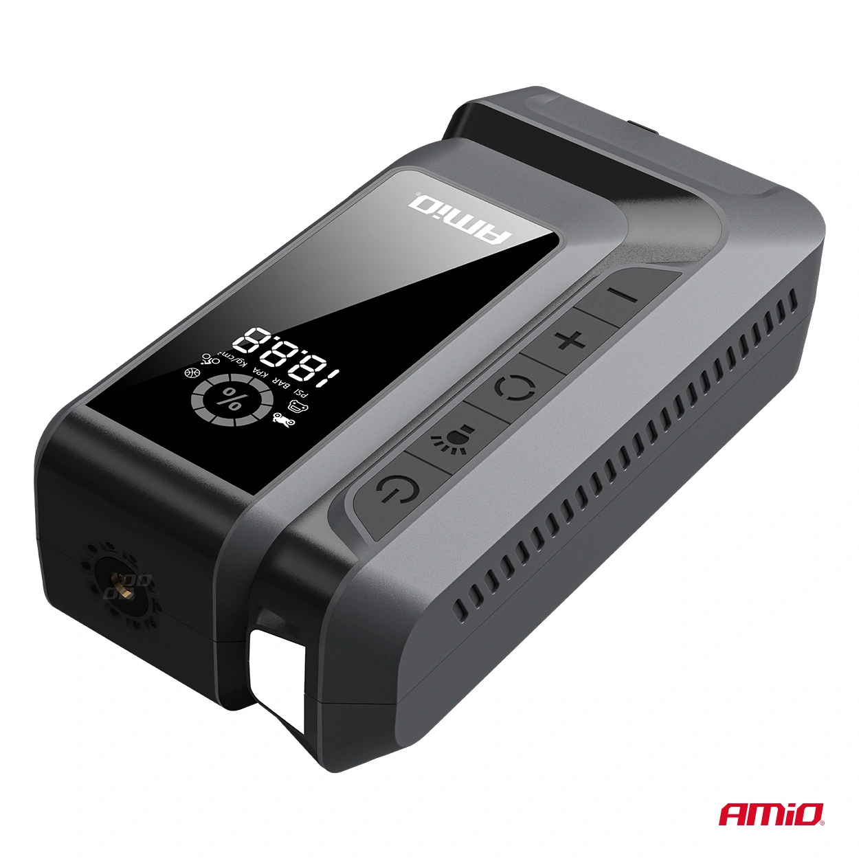 Starthjelp jumpstarter Booster 4 i 1 Amio 12 V │ Startbooster Powerbank Kompresor LED 1600A 12Ah – bilde 3