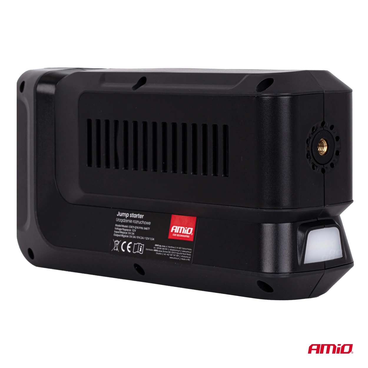 Starthjelp jumpstarter Booster 4 i 1 Amio 12 V │ Startbooster Powerbank Kompresor LED 1600A 12Ah – bilde 6