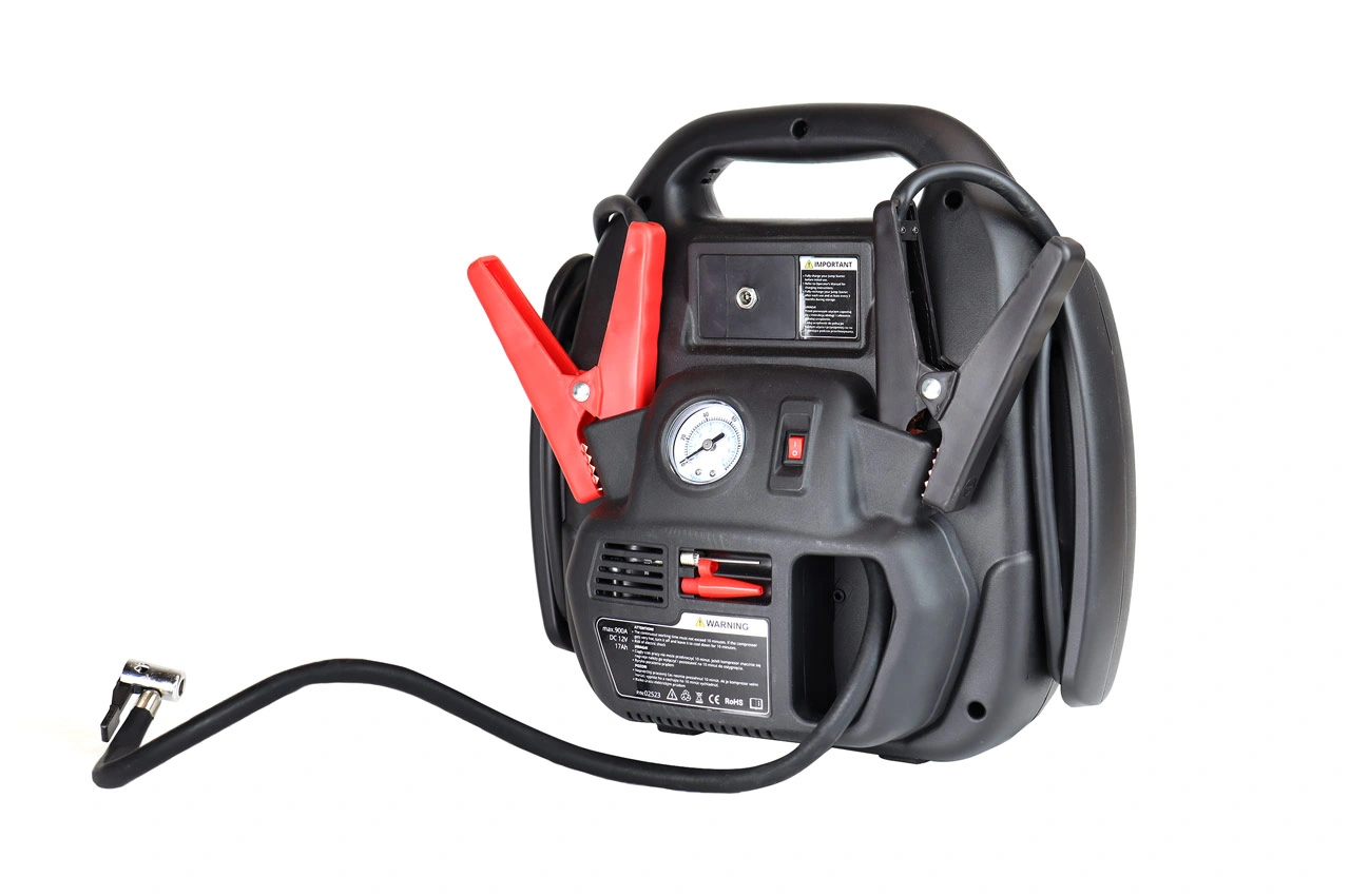 Starthjelp jumpstarter Booster 4 i 1 Amio 12 V │ Startbooster Powerbank Kompresor LED 900A 17Ah – bilde 7