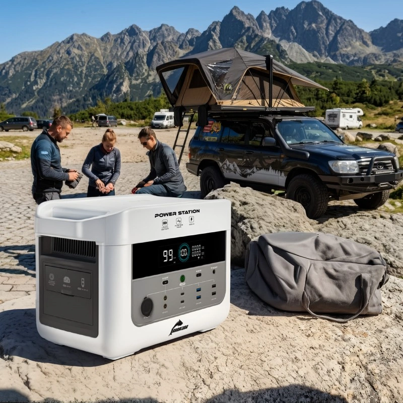Stasjonær kraftstasjon Barracuda 1200W / 2400W LiFePO4 - 1075 Wh │ Bærbar strømstasjon – bilde 8