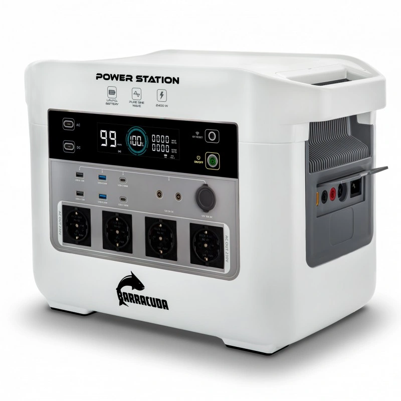 Stasjonær kraftstasjon Barracuda 2400W / 4800W LiFePO4 - 2150 Wh │ Bærbar strømstasjon – bilde 2