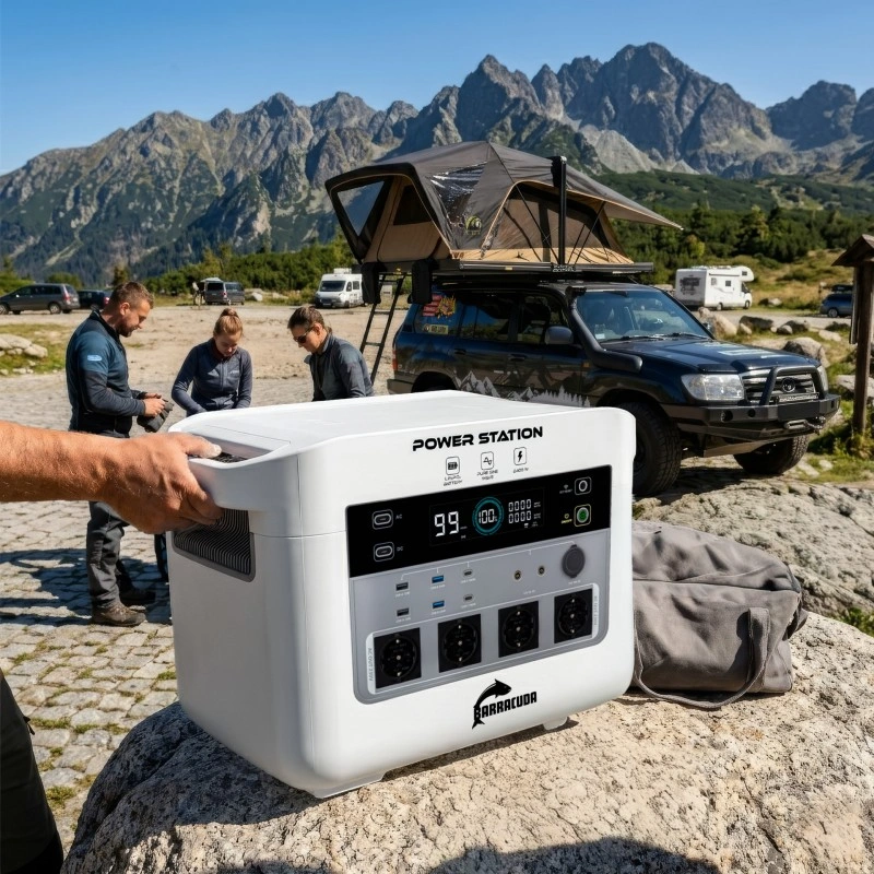 Stasjonær kraftstasjon Barracuda 2400W / 4800W LiFePO4 - 2150 Wh │ Bærbar strømstasjon – bilde 4