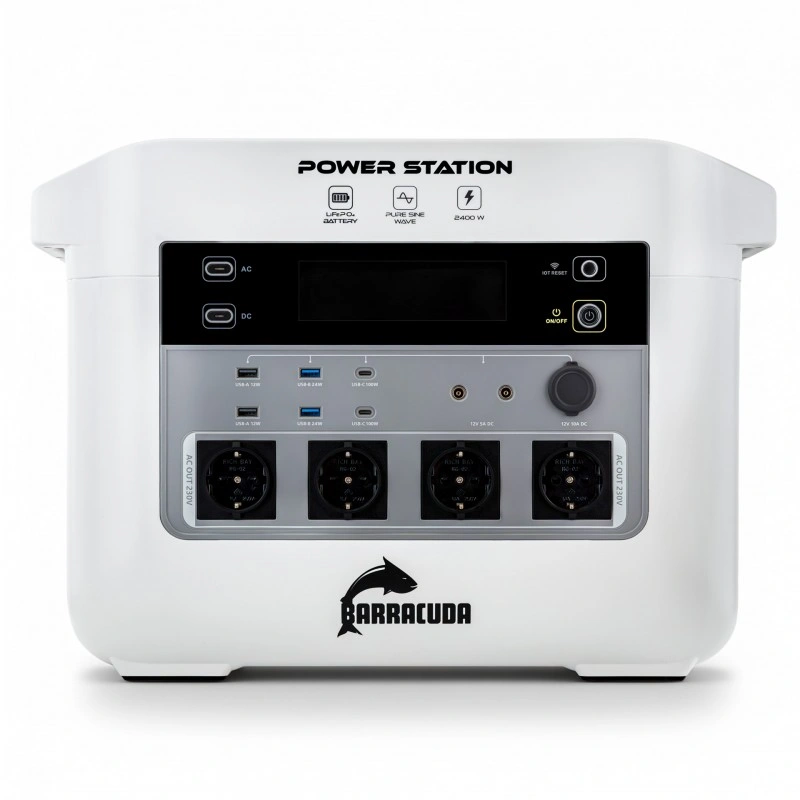 Stasjonær kraftstasjon Barracuda 2400W / 4800W LiFePO4 - 2150 Wh │ Bærbar strømstasjon – bilde 6