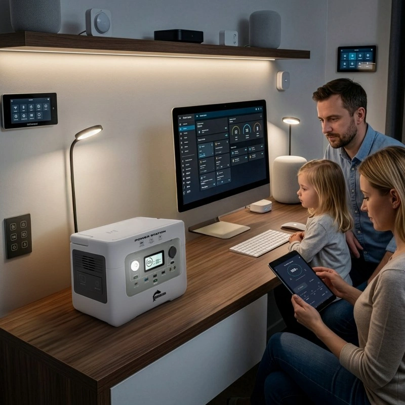 Stasjonær kraftstasjon Barracuda 600W / 1200W LiFePO4 - 576 Wh │ Bærbar strømstasjon – bilde 10