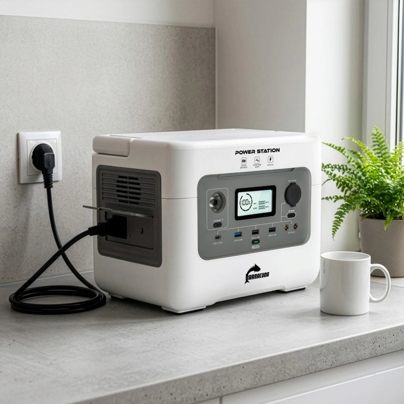 Stasjonær kraftstasjon Barracuda 600W / 1200W LiFePO4 - 576 Wh │ Bærbar strømstasjon – bilde 12
