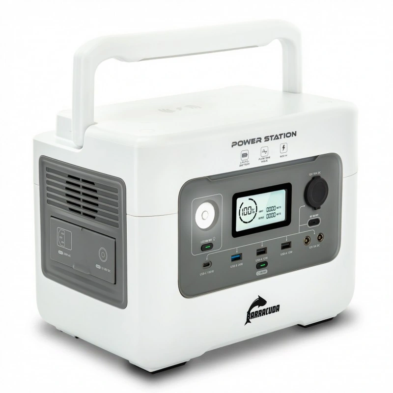 Stasjonær kraftstasjon Barracuda 600W / 1200W LiFePO4 - 576 Wh │ Bærbar strømstasjon – bilde 17