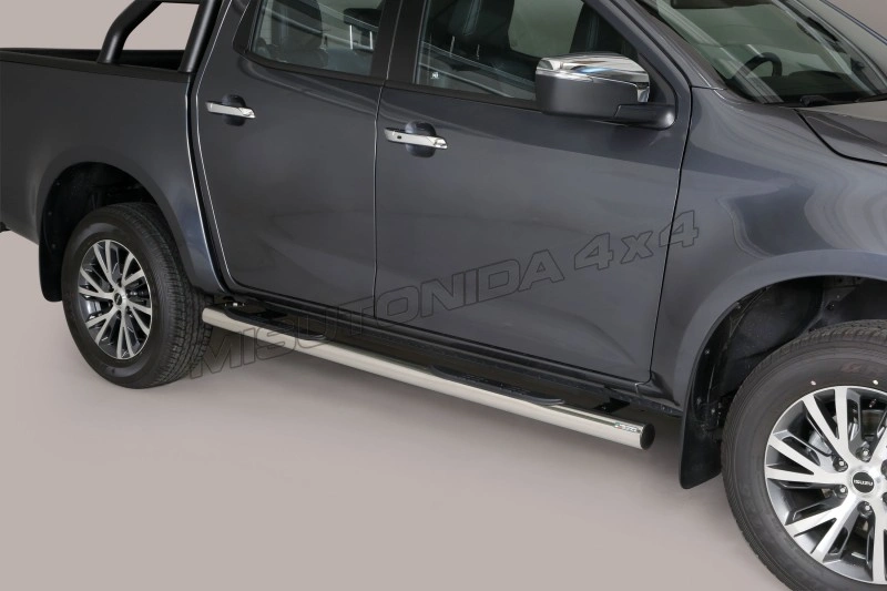 Stigtrinn Isuzu D-Max III 2024 -> │ Ø76 Double Cab Chrome Edition