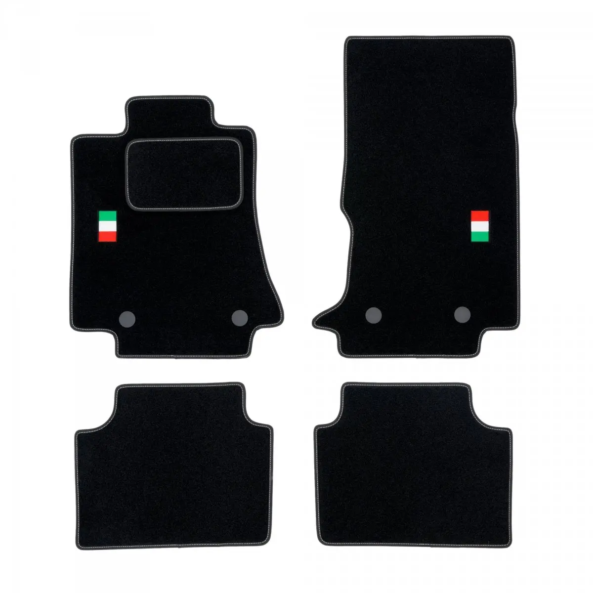 Stoffmatter Alfa Romeo Giulia 2016 -> │ Italy Club Style Velour Floor Mats – bilde 2