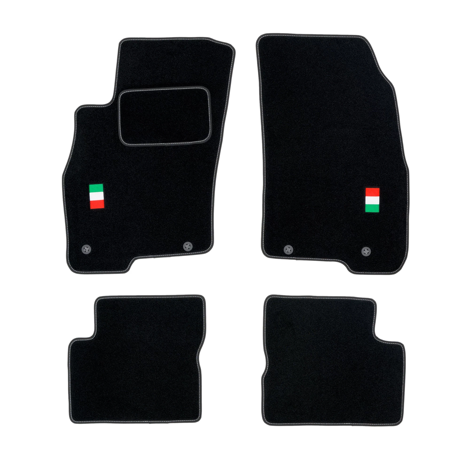 Stoffmatter Alfa Romeo MiTo 2008 - 2018 │ Italy Club Style Velour Floor Mats – bilde 2