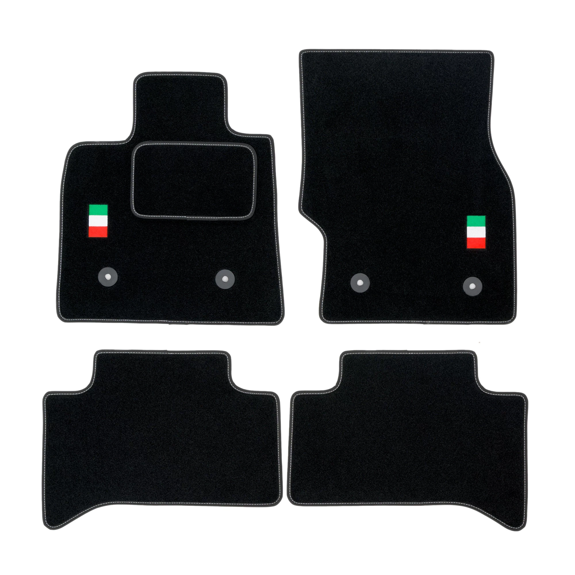 Stoffmatter Alfa Romeo Stelvio 2016 - 2025 │ Italy Club Style Velour Floor Mats – bilde 2
