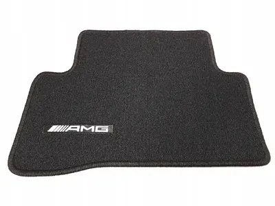 Stoffmatter Mercedes-Benz AMG C (W205 / S205) 2014 - 2021 │ Genuine® Black Velour Floot Mats - sett 4 stk. – bilde 8