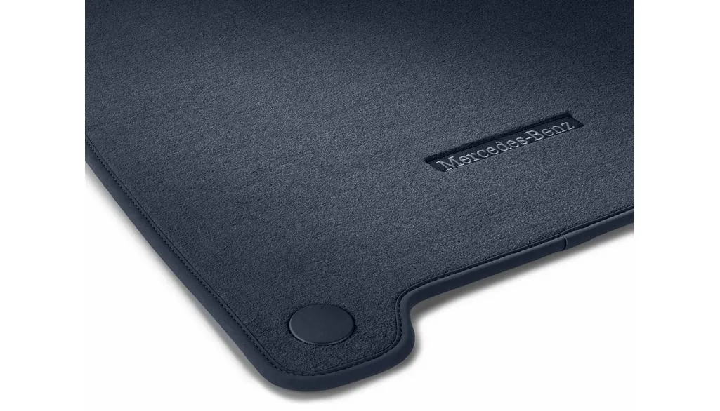 Stoffmatter Mercedes-Benz EQE SUV (X294) 2023 -> │ Genuine® Biscaya Blue Velour Mats - sett 3 stk.