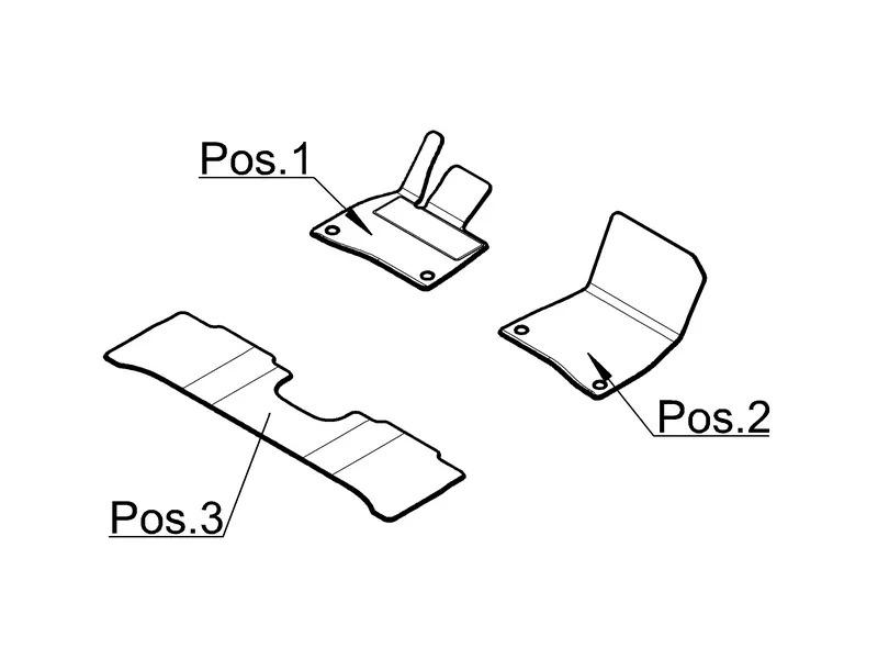 Stoffmatter Mercedes-Benz EQE SUV (X294) 2023 -> │ Genuine® Biscaya Blue Velour Mats - sett 3 stk. – bilde 2
