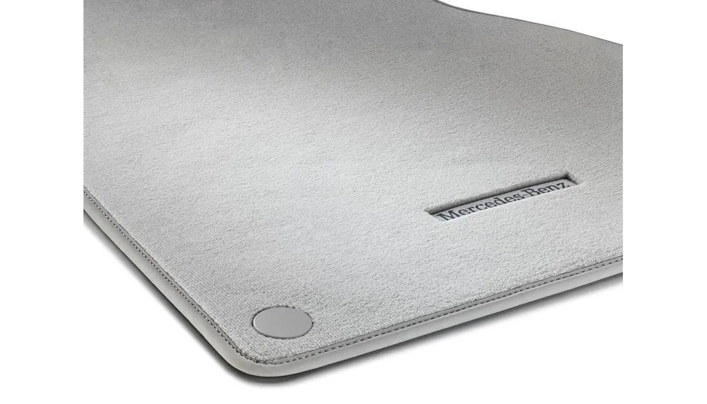 Stoffmatter Mercedes-Benz EQE SUV (X294) 2023 -> │ Genuine® Classic Neva Grey Velour Mats - sett 3 stk.