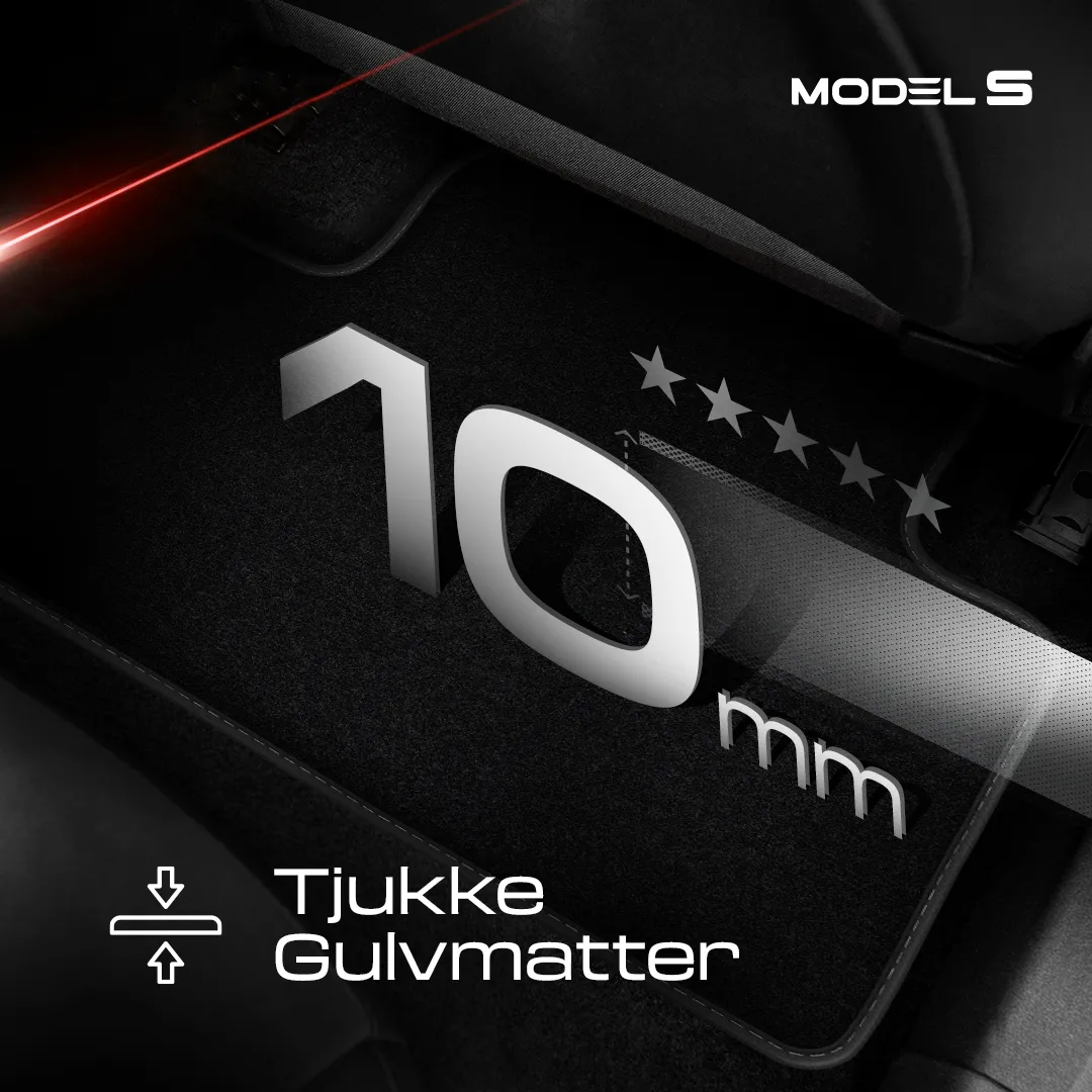 Stoffmatter Tesla Model S 2012 - 2021 │ Grey Edition Premium Textile Floor Mats – bilde 6
