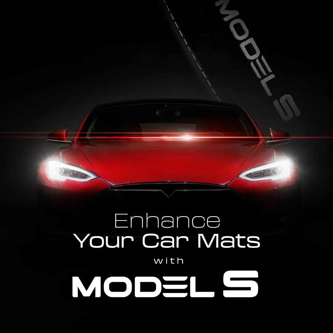 Stoffmatter Tesla Model S 2012 - 2021 │ White Edition Premium Textile Floor Mats – bilde 4