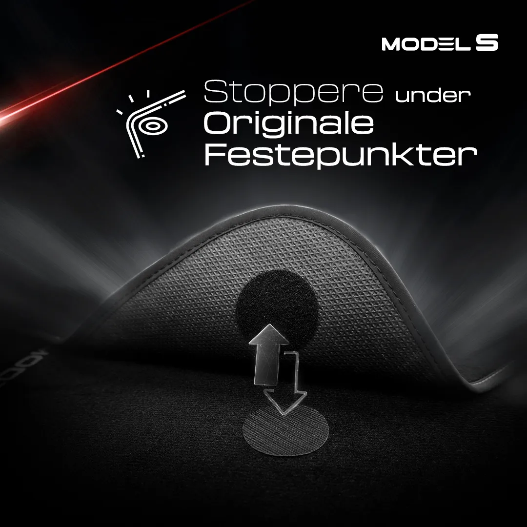 Stoffmatter Tesla Model S 2012 - 2021 │ White Edition Premium Textile Floor Mats – bilde 8