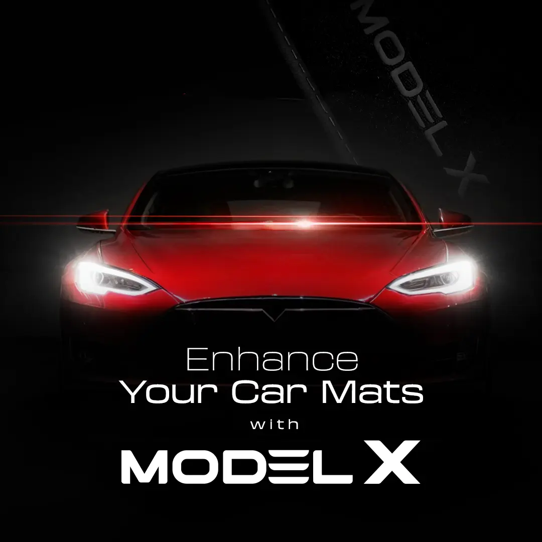 Stoffmatter Tesla Model X 2015 - 2021 │ 5 seter - Grey Edition Premium Textile Floor Mats – bilde 4