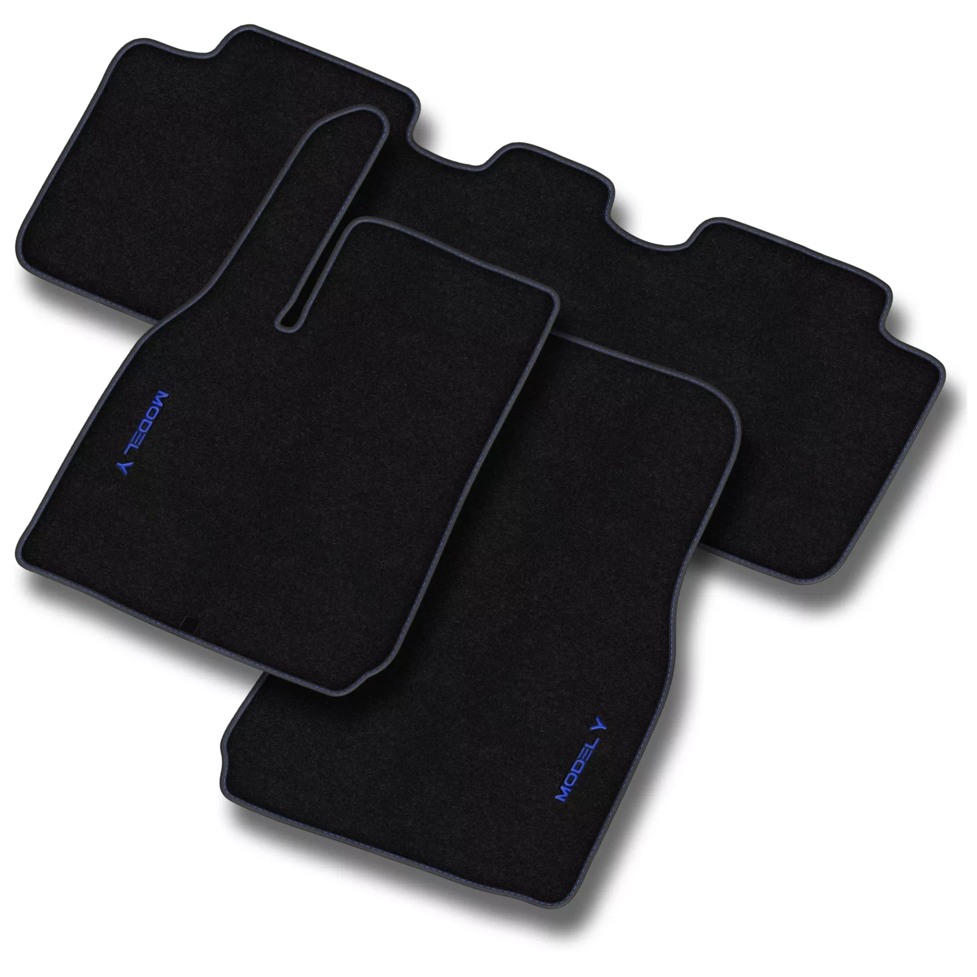 Stoffmatter Tesla Model Y 2020 - 2025 │ Blue Edition Premium Textile Floor Mats