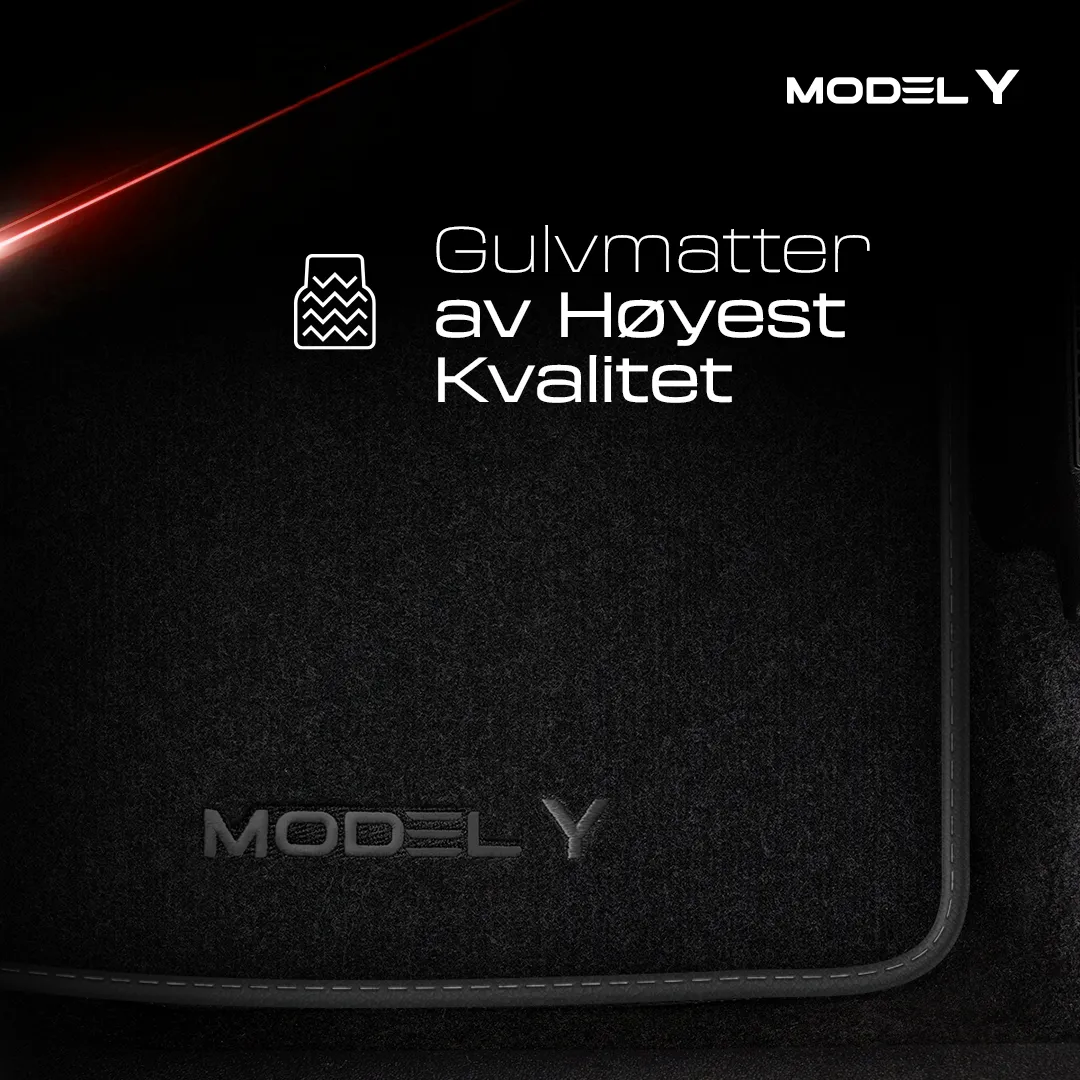 Stoffmatter Tesla Model Y 2020 - 2025 │ Grey Edition Premium Textile Floor Mats Image 2