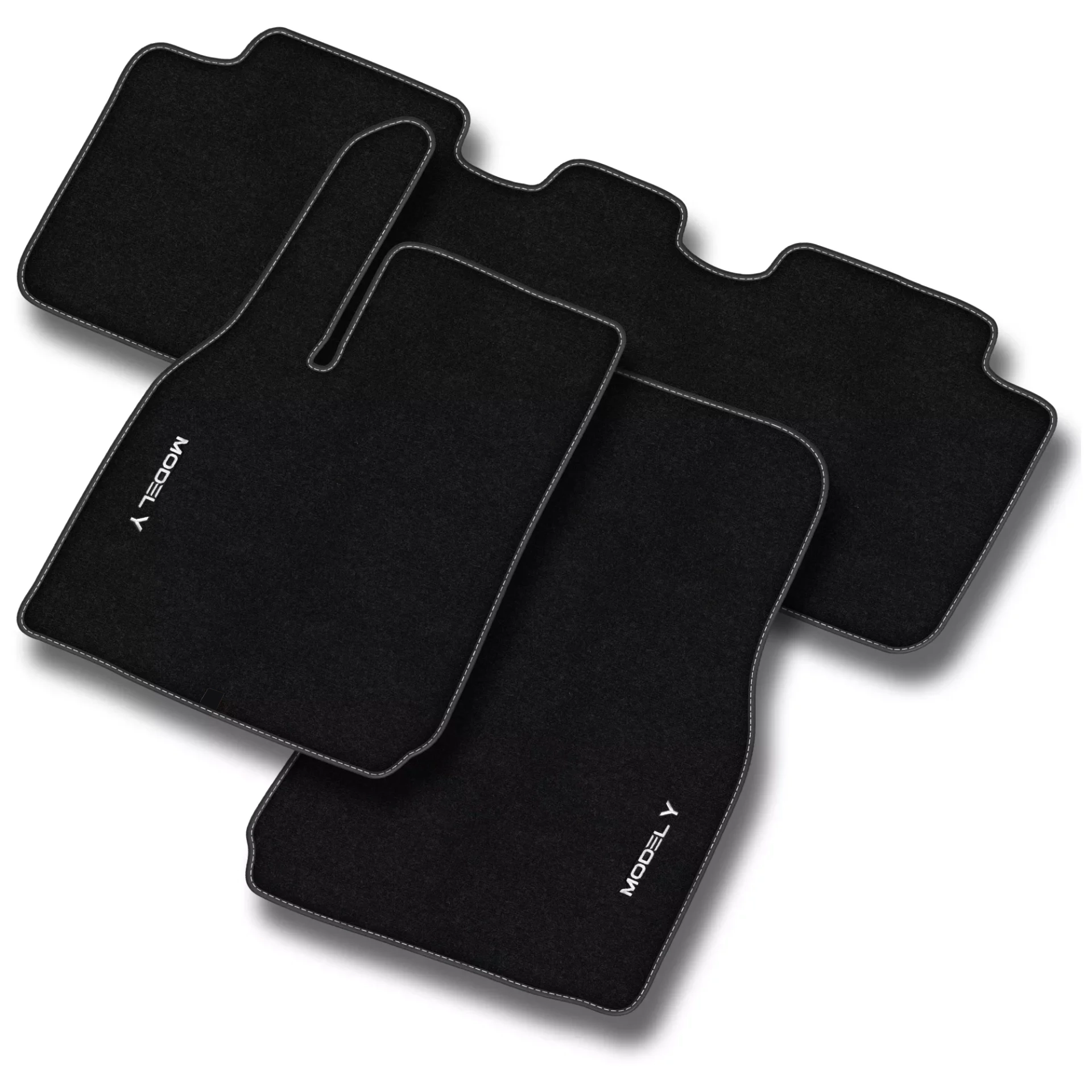 Stoffmatter Tesla Model Y 2020 - 2025 │ White Edition Premium Textile Floor Mats