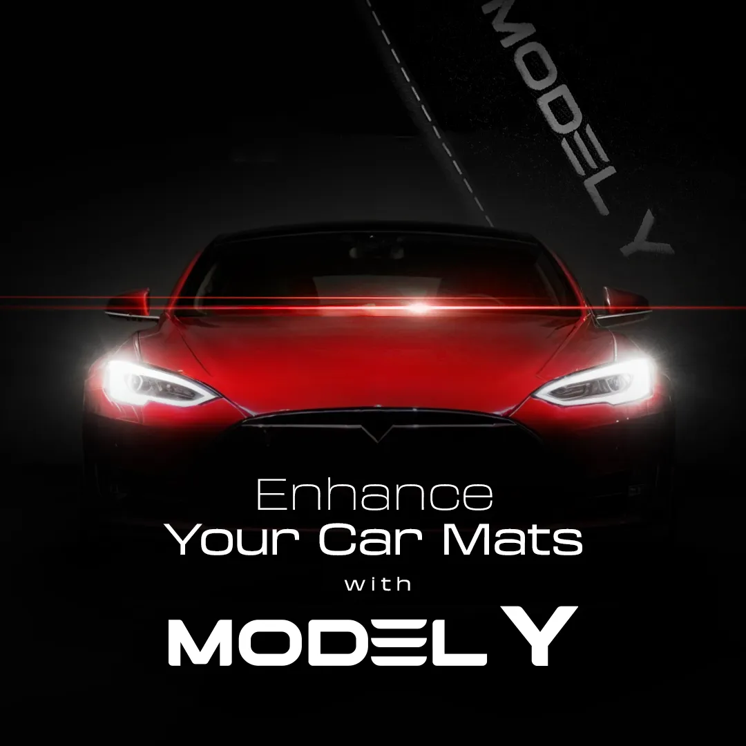 Stoffmatter Tesla Model Y 2020 - 2025 │ White Edition Premium Textile Floor Mats – bilde 4