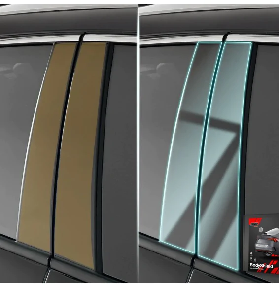 Stolpebeskyttere Tesla Model 3 2017 - 2023 │ PPF beskyttelsesfolie Gjennomsiktig BodyShield – bilde 4