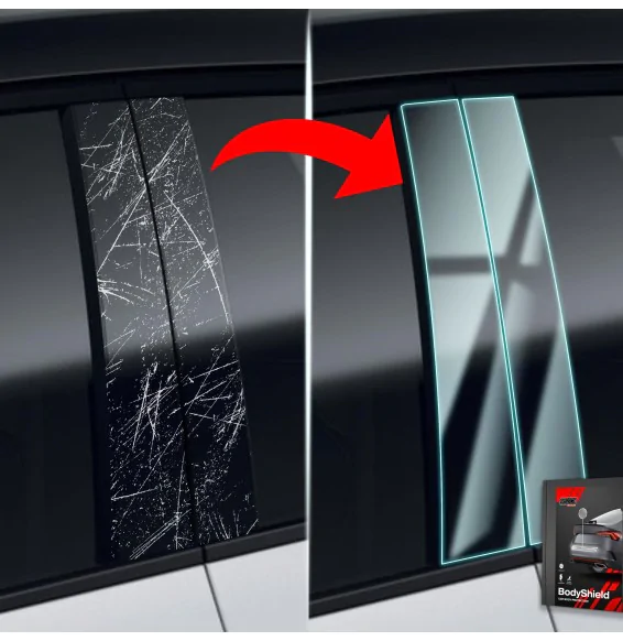 Stolpebeskyttere Tesla Model 3 2017 - 2023 │ PPF beskyttelsesfolie Gjennomsiktig BodyShield – bilde 5