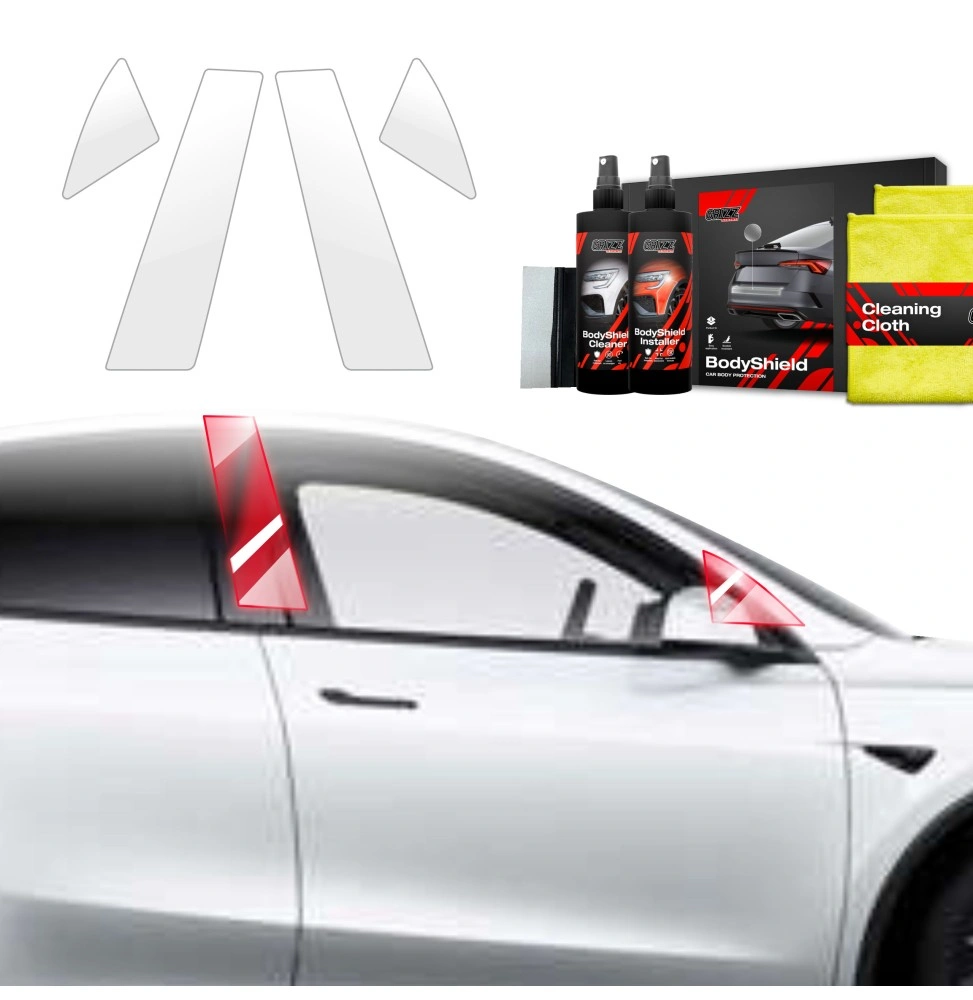 Stolpebeskyttere Tesla Model Y Juniper 2025 -> │ PPF beskyttelsesfolie Gjennomsiktig BodyShield Image 1