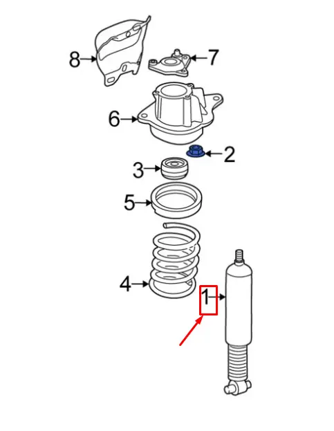 Støtdemper bak Volvo V70 II 2000 - 2007 / Volvo S60 I 2000 - 2010  │ Genuine® Shock Absorber Rear axle Four-C Image 3