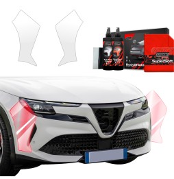 Støtfangerbeskytter Alfa Romeo Junior 2024 - 2025 │ PPF beskyttelsesfolie Gjennomsiktig BodyShield