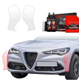 Støtfangerbeskytter Alfa Romeo Stelvio 2023 - 2025 │ PPF beskyttelsesfolie Gjennomsiktig BodyShield