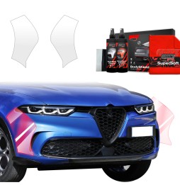 Støtfangerbeskytter Alfa Romeo Tonale 2022 - 2025 │ PPF beskyttelsesfolie Gjennomsiktig BodyShield