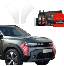 Støtfangerbeskytter Dacia Duster 2024 - 2025 │ PPF beskyttelsesfolie Gjennomsiktig BodyShield