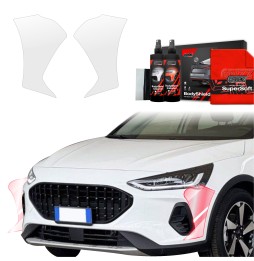 Støtfangerbeskytter Ford Focus Active X Facelift 2021 - 2025 │ PPF beskyttelsesfolie Gjennomsiktig BodyShield