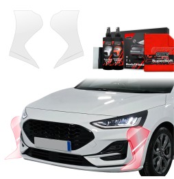 Støtfangerbeskytter Ford Focus ST-Line X Facelift 2021 - 2025│ PPF beskyttelsesfolie Gjennomsiktig BodyShield