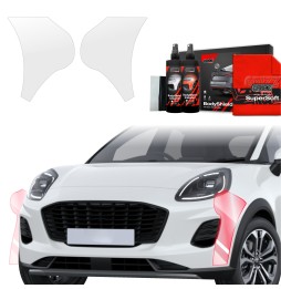 Støtfangerbeskytter Ford Puma Facelift 2024 - 2025 │ PPF beskyttelsesfolie Gjennomsiktig BodyShield