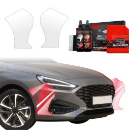 Støtfangerbeskytter Hyundai i30 2020 - 2025 │ PPF beskyttelsesfolie Gjennomsiktig BodyShield