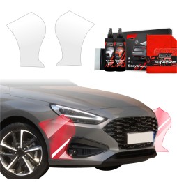 Støtfangerbeskytter Hyundai i30 2020 - 2025 │ PPF beskyttelsesfolie Gjennomsiktig BodyShield