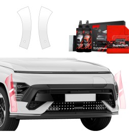 Støtfangerbeskytter Hyundai Kona N-Line 2023 - 2025 │ PPF beskyttelsesfolie Gjennomsiktig BodyShield