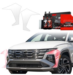 Støtfangerbeskytter Hyundai Tucson Facelift 2024 - 2025 │ PPF beskyttelsesfolie Gjennomsiktig BodyShield