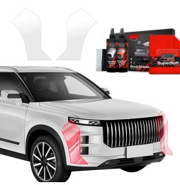 Støtfangerbeskytter Jaecoo J7 2024 - 2025 │ PPF beskyttelsesfolie Gjennomsiktig BodyShield