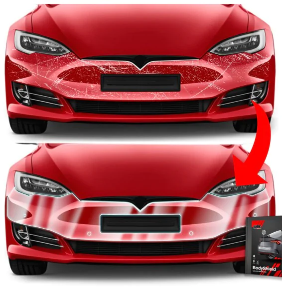 Støtfangerbeskytter Jaecoo J7 2024 - 2025 │ PPF beskyttelsesfolie Gjennomsiktig BodyShield – bilde 5